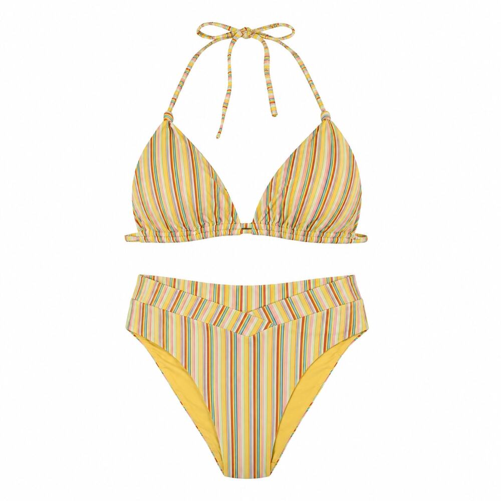 Swim Systems Stripe Bikini Set 36D Large